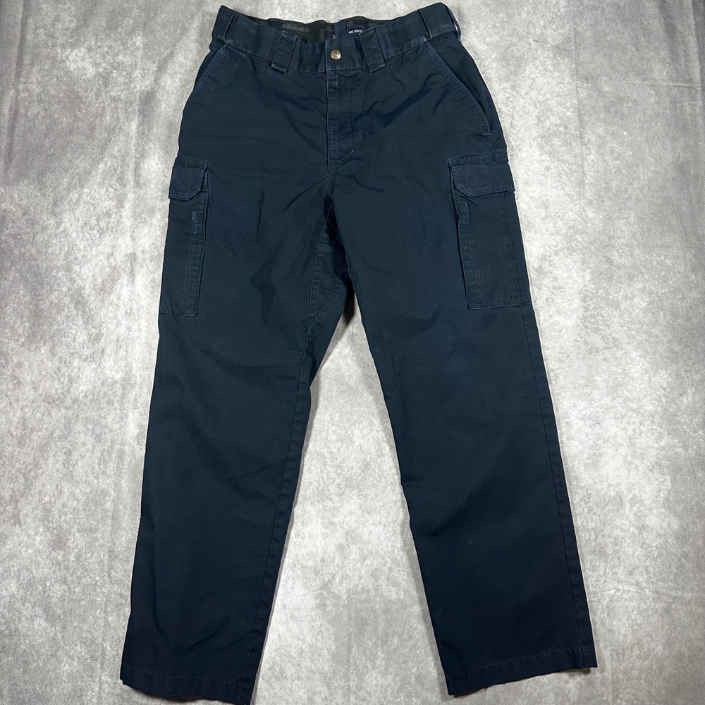 5.11 Tactical Mens Navy Blue Cargo Pants 34x29 Ripstop Workwear Utility Outdoor
